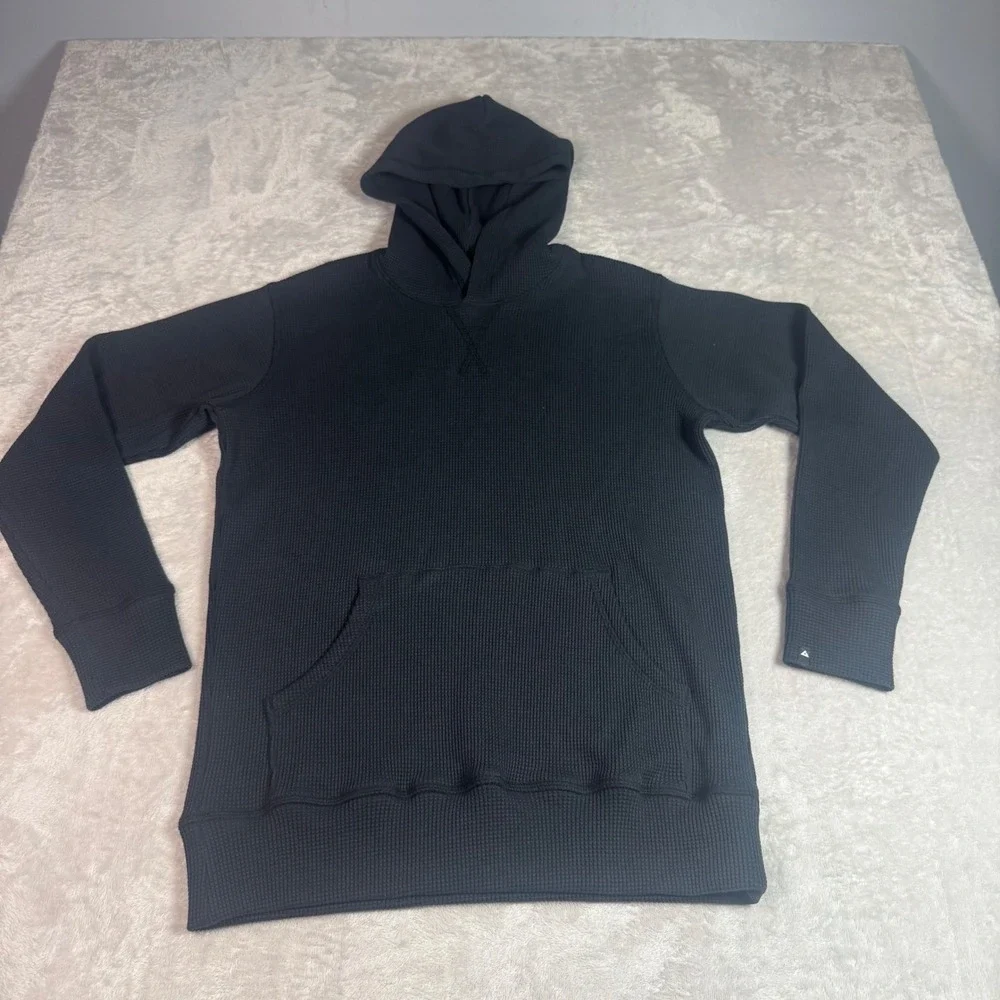 NWOT‎ American Giant Mens Summit Waffle Pullover Hoodie S Black